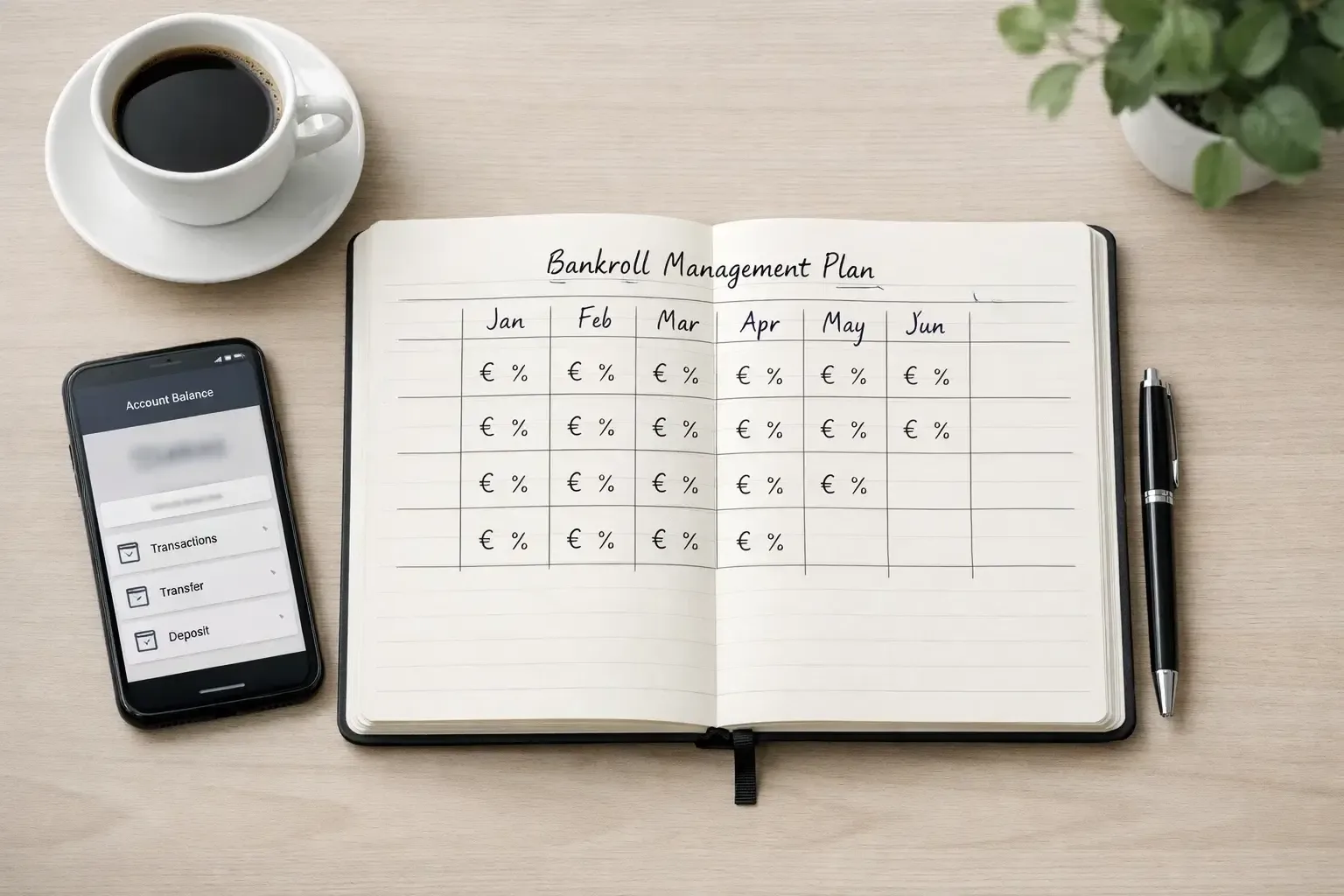 Carnet de notes avec stratégie de gestion de capital pour les paris sportifs